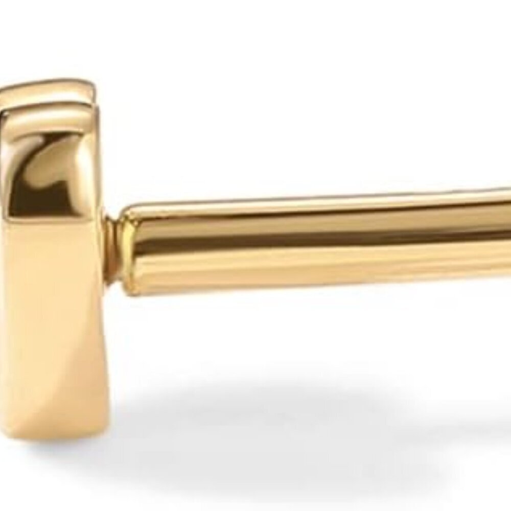 14K Gold Plated 925 Sterling Silver Posts Pair of Flat Back Stud Earrings for Wo